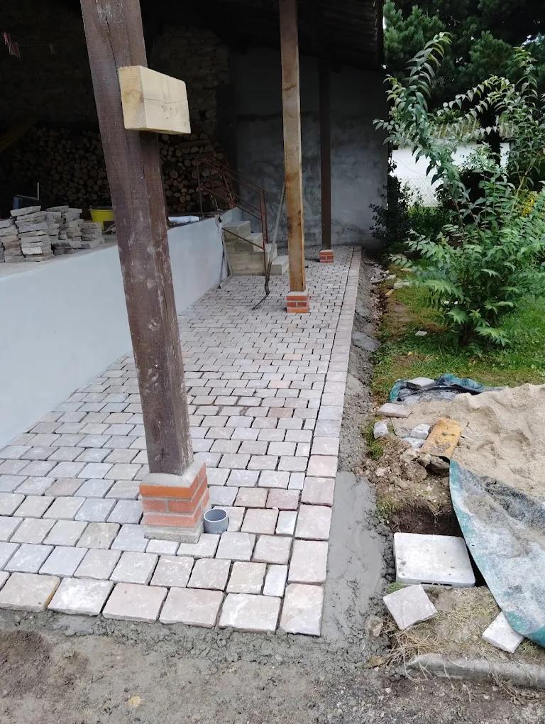 Terrasse en pavés